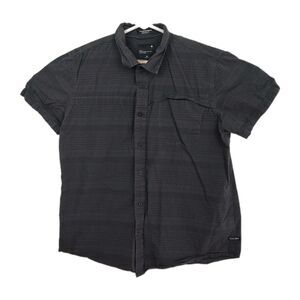 Tavik Modern Beach Culture men's button-up shirt, M, black, short‎ sleeves VGC